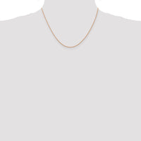 14k Rose Gold .7 mm Carded Cable Rope Chain