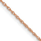 14k Rose Gold .7 mm Carded Cable Rope Chain