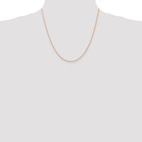 14k Rose Gold .7 mm Carded Cable Rope Chain