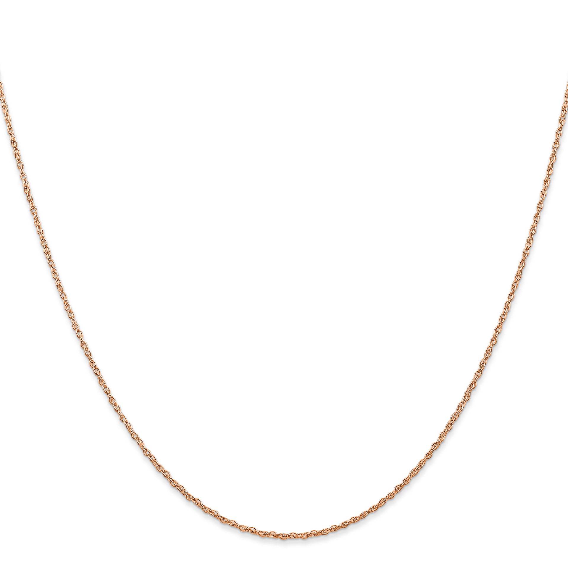 14k Rose Gold .7 mm Carded Cable Rope Chain