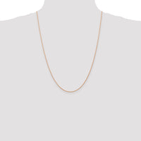 14k Rose Gold .7 mm Carded Cable Rope Chain