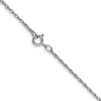 14k White Gold .7 mm Carded Cable Rope Chain