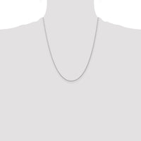 14k White Gold .7 mm Carded Cable Rope Chain