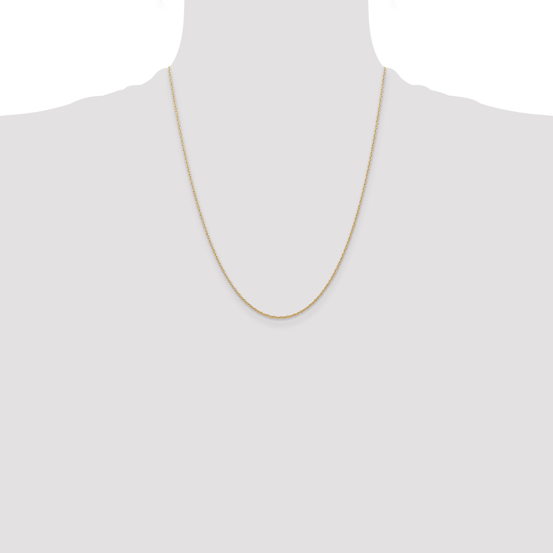 14k .7 mm Carded Cable Rope Chain