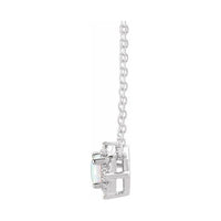Halo-Style Birthstone Necklace