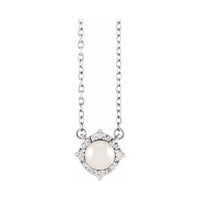 Halo-Style Birthstone Necklace