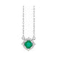 Halo-Style Birthstone Necklace