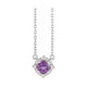 Halo-Style Birthstone Necklace