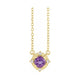 Halo-Style Birthstone Necklace
