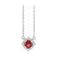 Halo-Style Birthstone Necklace