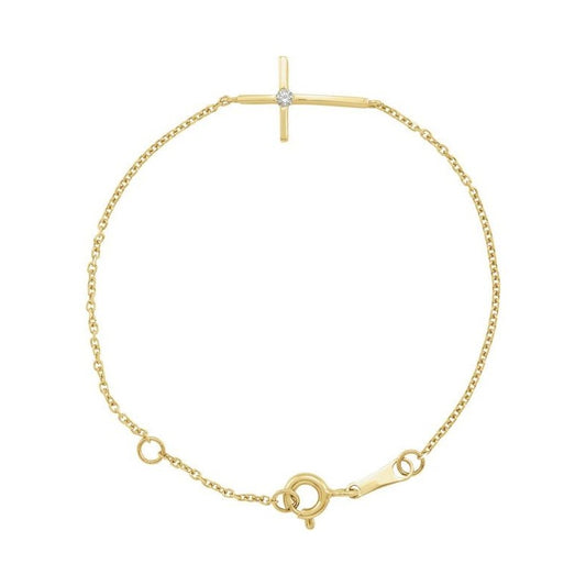 Youth Sideways Cross Bracelet