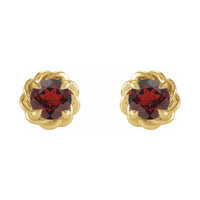 Round 4-Prong Claw Stud Earrings