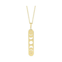 Moon Phase Bar Necklace or Pendant