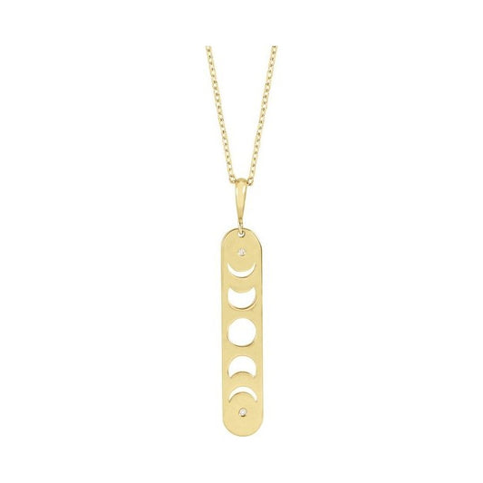 Moon Phase Bar Necklace or Pendant
