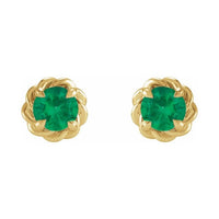 Round 4-Prong Claw Stud Earrings