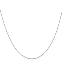 14k White Gold .5mm Carded Curb Chain