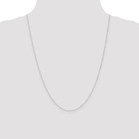 14k White Gold .5mm Carded Curb Chain