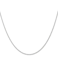 14k White Gold .95 mm Carded Cable Rope Chain