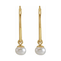 Pearl Endless Hoop Earrings