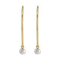 Pearl Endless Hoop Earrings