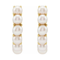 Pearl Huggie Earrings