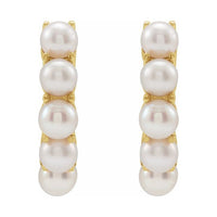 Pearl Huggie Earrings