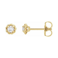 Round 4-Prong Claw Stud Earrings