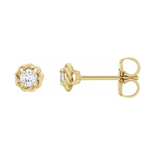 Round 4-Prong Claw Stud Earrings