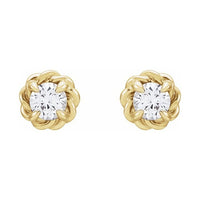 Round 4-Prong Claw Stud Earrings