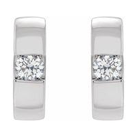 Accented Huggie Hoop Earrings