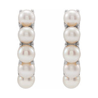 Pearl Huggie Earrings