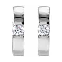Accented Huggie Hoop Earrings