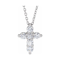 Lab-Grown Diamond Cross Necklace
