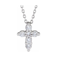 Lab-Grown Diamond Cross Necklace