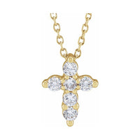 Lab-Grown Diamond Cross Necklace
