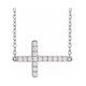 Lab-Grown Diamond Sideways Cross Necklace