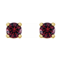 Round 4-Prong Stud Earrings