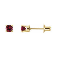 Round 4-Prong Stud Earrings