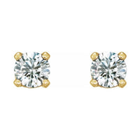Round 4-Prong Stud Earrings