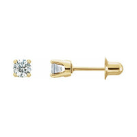 Round 4-Prong Stud Earrings