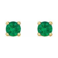 Round 4-Prong Stud Earrings