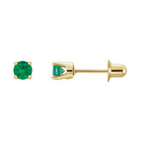 Round 4-Prong Stud Earrings