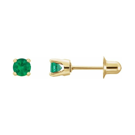 Round 4-Prong Stud Earrings