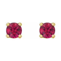 Round 4-Prong Stud Earrings