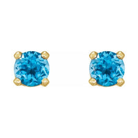 Round 4-Prong Stud Earrings
