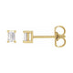 Straight Baguette 4-Prong Stud Earrings