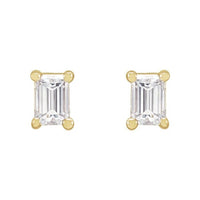 Straight Baguette 4-Prong Stud Earrings