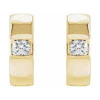 Accented Huggie Hoop Earrings