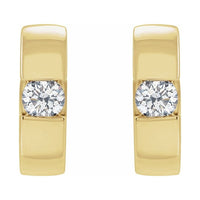 Accented Huggie Hoop Earrings