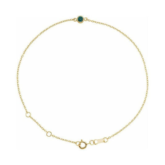Bezel-Set Link Bracelet